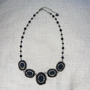 Talbots Black Rhinestone Necklace
